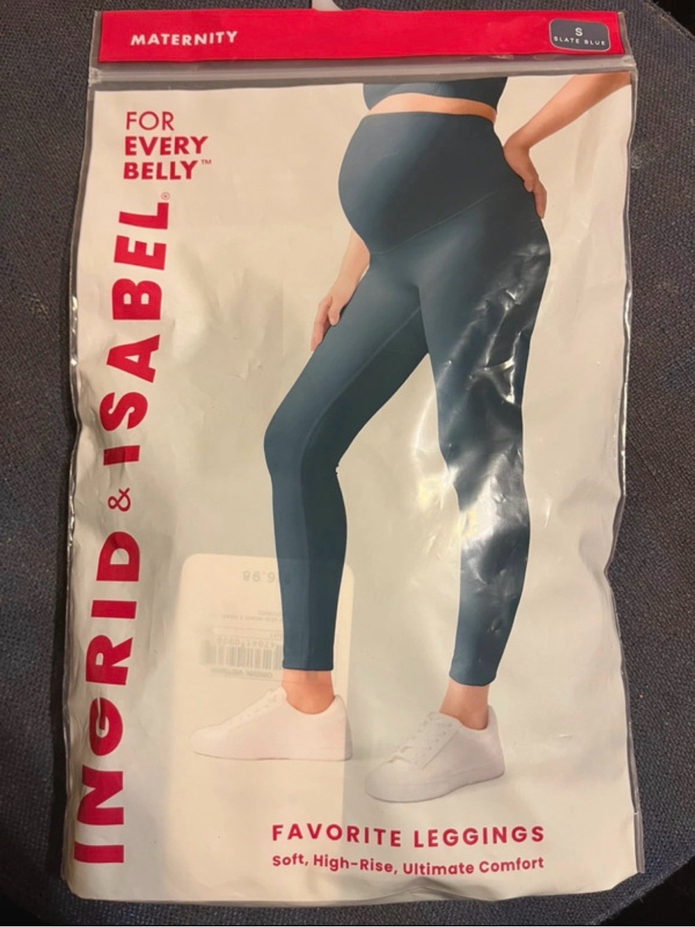 Ingrid & Isabel Slate Blue Maternity Leggings